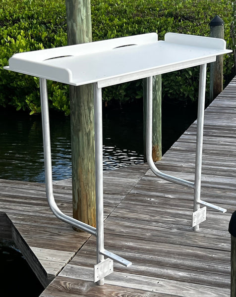 Fish Cleaning Station Fillet Table Overhanging Dock 96 W x 24 D x 39 –  Marine Fiberglass Direct