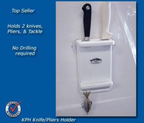 FISHING PLIERS KNIFE HOLDER 3259251 TOOL LURES FITS 2 KNIVES boat