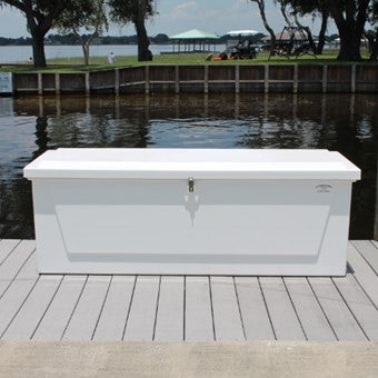 Fiberglass Dock Box - 75L x 27W x 25H – Marine Fiberglass Direct