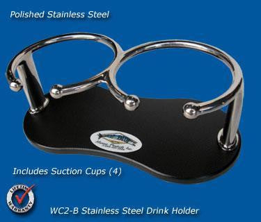 Stainless Steel Beverage/Cup/Drink Holders- 9 long -WCH2B