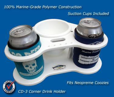 Corner Beverage/Cup/Drink Holders- 8 5/8 x 8 5/8 x 4 -CD3 – Marine  Fiberglass Direct
