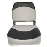 Fold Down Low Back Boat Seat - Horizon Boat Seats - 1001-ABC GREY/CHARCOAL