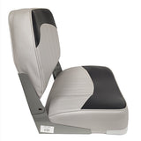 Fold Down Low Back Boat Seat - Horizon Boat Seats - 1001-ABC GREY/CHARCOAL