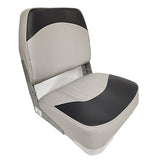 Fold Down Low Back Boat Seat - Horizon Boat Seats - 1001-ABC GREY/CHARCOAL