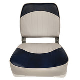 Fold Down Low Back Boat Seat - Horizon Boat Seats - 1001-ABD GREY/NAVY