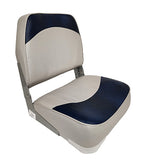 Fold Down Low Back Boat Seat - Horizon Boat Seats - 1001-ABD GREY/NAVY