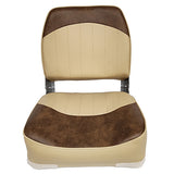 Fold Down Low Back Boat Seat - Horizon Boat Seats - 1001-AHJ SAND/BROWN