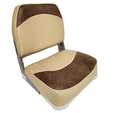 Fold Down Low Back Boat Seat - Horizon Boat Seats - 1001-AHJ SAND/BROWN