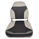 Fold Down High Back Boat Seat - Horizon Boat Seats - 1002-ABC GREY/CHARCOAL