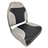 Fold Down High Back Boat Seat - Horizon Boat Seats - 1002-ABC GREY/CHARCOAL