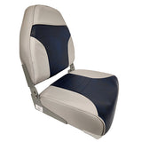 Fold Down High Back Boat Seat - Horizon Boat Seats - 1002-ABD GREY/NAVY