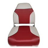 Fold Down High Back Boat Seat - Horizon Boat Seats - 1002-ABE GREY/RED