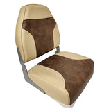 Fold Down High Back Boat Seat - Horizon Boat Seats - 1002-AHJ SAND/BROWN