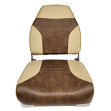 Fold Down High Back Boat Seat - Horizon Boat Seats - 1002-AHJ SAND/BROWN