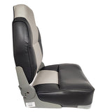 Fold Down High Back Boat Seat - Horizon Boat Seats - 1004-ABC GREY/CHARCOAL