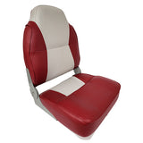 Fold Down High Back Boat Seat - Horizon Boat Seats -1004-ABE GREY/RED