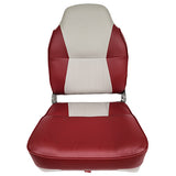 Fold Down High Back Boat Seat - Horizon Boat Seats -1004-ABE GREY/RED