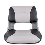 Shell Back Folding Boat Seat - Horizon Boat Seats - 1009-ABC GREY/CHARCOAL, GREY SHELL