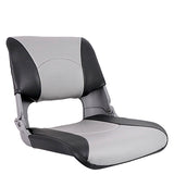 Shell Back Folding Boat Seat - Horizon Boat Seats - 1009-ABC GREY/CHARCOAL, GREY SHELL