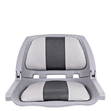 Shell Back Folding Boat Seat - Horizon Boat Seats - 1010-ABC GREY/CHARCOAL, GREY SHELL