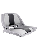 Shell Back Folding Boat Seat - Horizon Boat Seats - 1010-ABC GREY/CHARCOAL, GREY SHELL