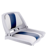 Shell Back Folding Boat Seat - Horizon Boat Seats - 1010-ABD GREY/NAVY, GREY SHELL