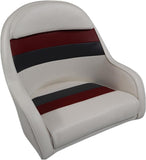 Premium Series Pontoon Bucket Style Captain Chair 3006-AAEC White/Red/Charcoal