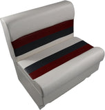 Premium Series 28" Pontoon Bench Seat Cushion Set 3000-AAEC White/Red/Charcoal