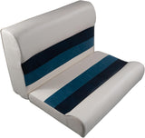 Premium Series 28" Pontoon Bench Seat Cushion Set 3000-AADK White/Navy/Blue