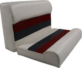 Premium Series 28" Pontoon Bench Seat Cushion Set 3000-AAEC White/Red/Charcoal